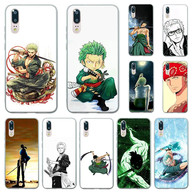 Silicone Phone Case For Huawei P30 P20 P10 P9 P8 Pro Lite 2017 Plus P Smart 2019 cool zoro one piece Matte Silicon Cover |