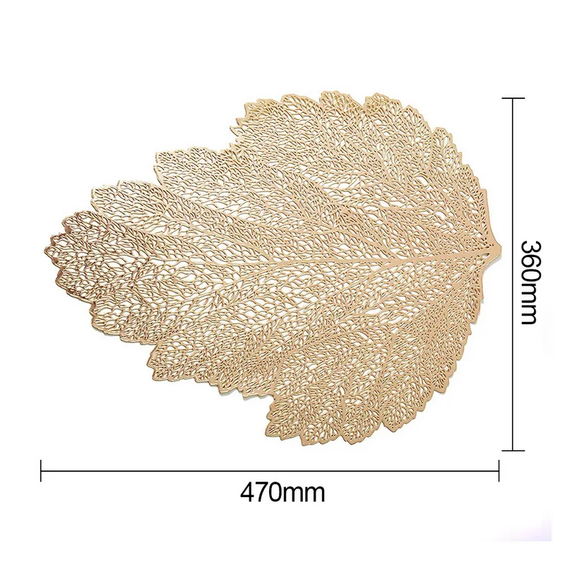 1 шт. Лист растения placematt Нескользящая чашка стол подкладка для украшения дома - Цвет: N