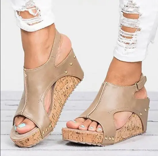Women's Sandals 2019 Platform Sandals Wedges Shoes Women's High Heels Sandalias Mujer Summer Shoes wedges shoes for women