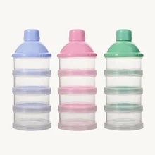 Детская съемная коробка для хранения молочного порошка для младенцев, четыре коробки для кормления, контейнер для малышей, портативный диспенсер для формул