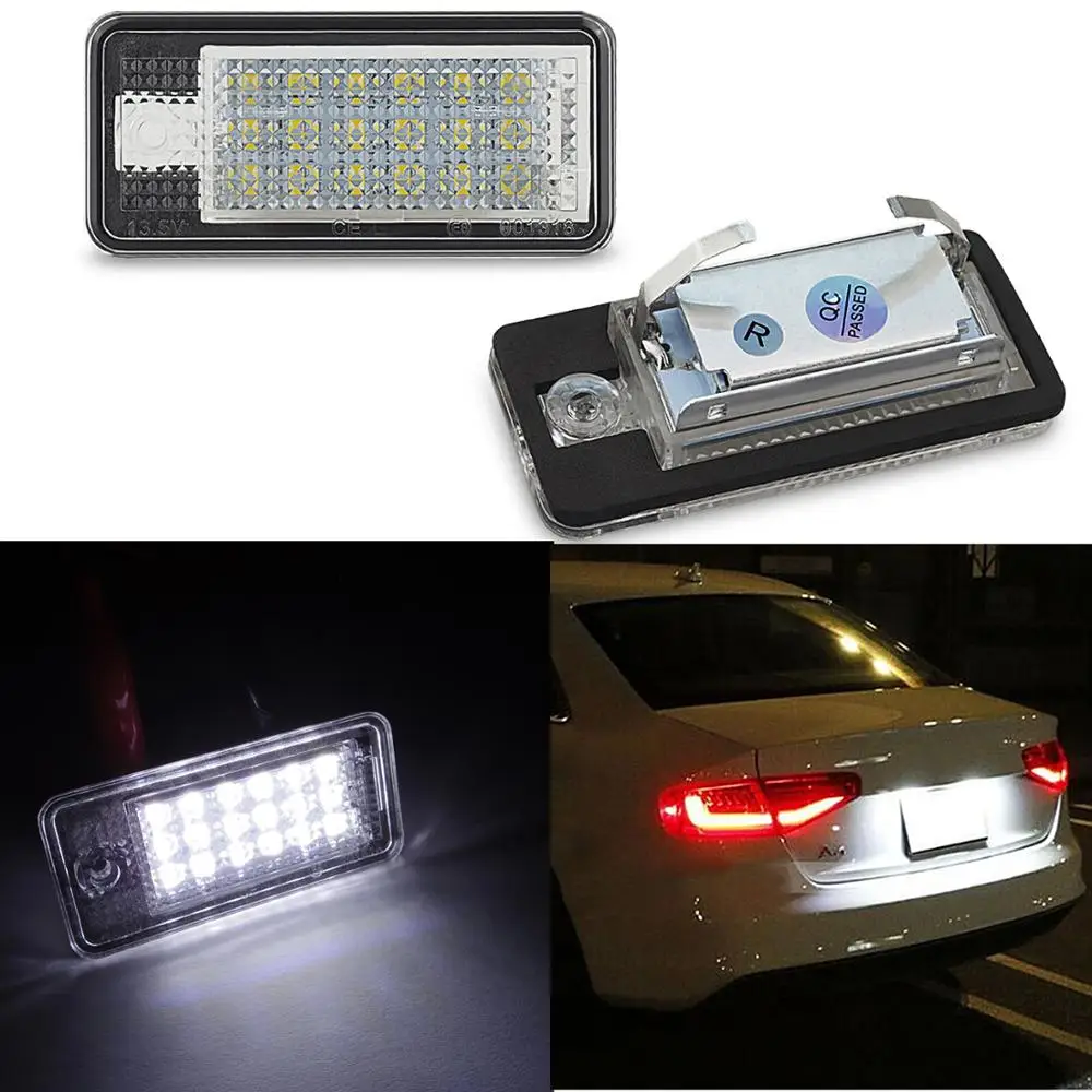 2x 18 LED License Number Plate Light Lamp Canbus Audi A3 A4 B6 B7 A6 C6 S6 A8 Q7