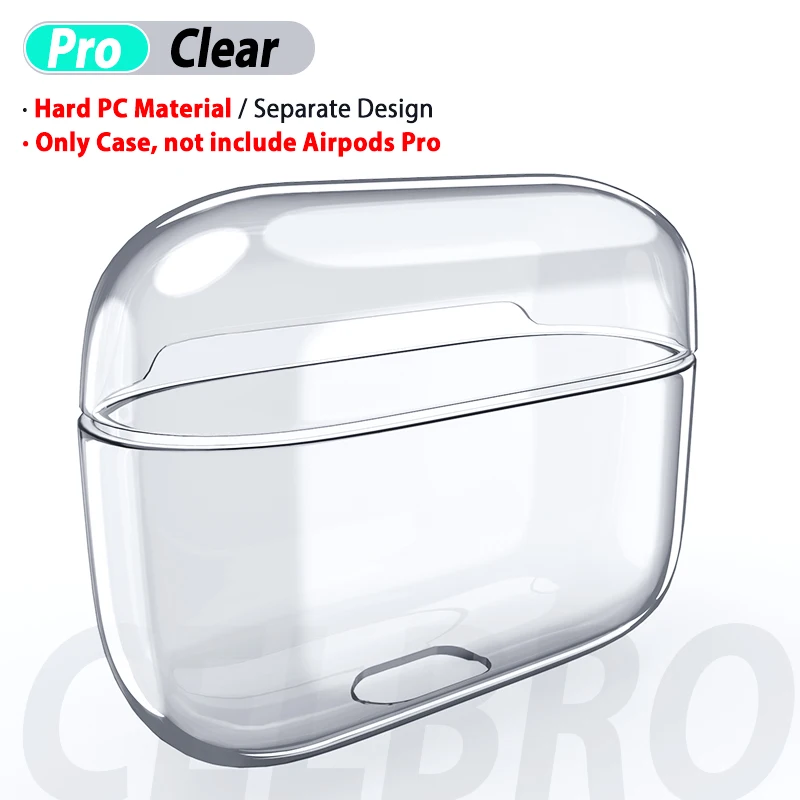 Защитный чехол для Apple Airpods Pro Air Pods Pro чехол силиконовый чехол для Airpod Pro чехол s Tranparent прозрачный Кристальный чехол - Color: Clear