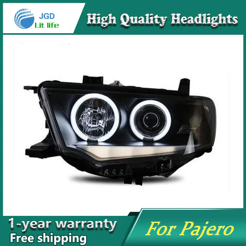Автомобильный Стайлинг чехол для Mitsubishi Pajero sport 2011 2013 фары светодиодные DRL линзы