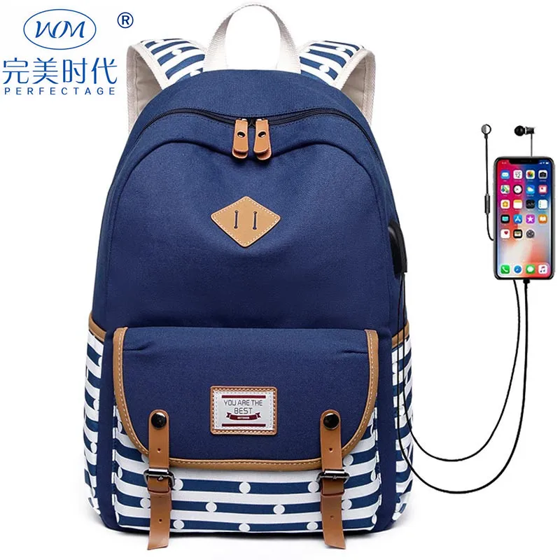 

2019 New Style Backpack Women's Large USB Computer Backpack Outdoor Travel Bag Schoolbag Foreign Trade Hot Selling