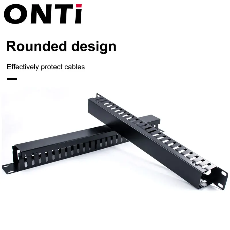 Onti-gerenciamento de Cabos Organizador de Fios de Metal com Slot Horizontal para Servidor de 19 24 com Capa Suporte Polegadas 12 1u - 2u - Image 2