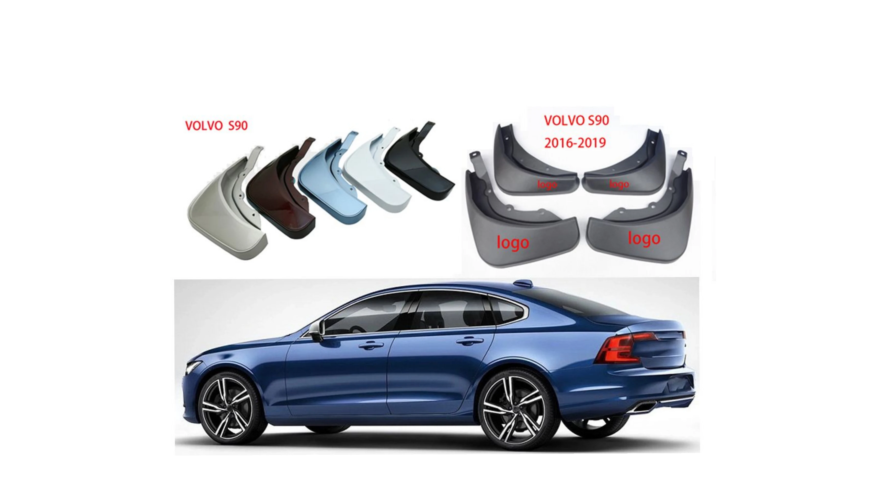 

Mud Flaps Mudguards Rear&Front Splash Guards Mudflaps Car Fenders Set Fit For VOLVO S90 2016-2019