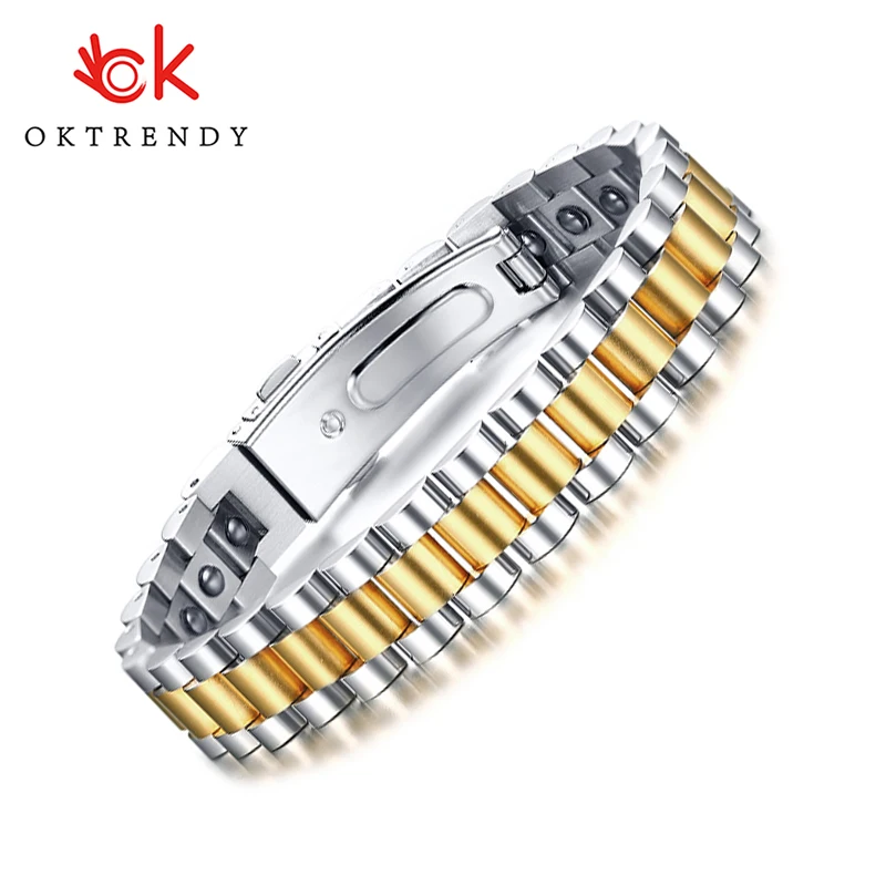 Браслеты Oktrendy Bio Hematite для женщин и мужчин популярные в Корее из нержавеющей стали