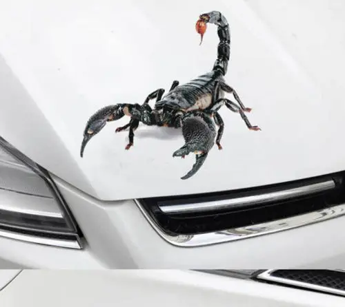 3D Автомобильная наклейка животные бампер паук Гекко скорпионы Abarth виниловая наклейка наклейки Автомобили Аксессуары для автомобилей и мотоциклов Наклейка на стену s - Цвет: Scorpion
