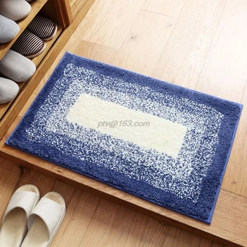 

Microfiber Rectangle Indoor Door Mat Non Slip Bath Floor Carpet Living Room Kitchen Toilet Water Absorbent Rug Decor