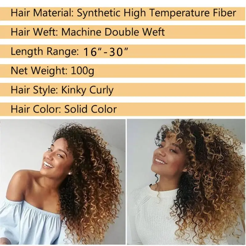 Aigemei Synthetic Afro Curls Crochet Braids Ombre Braiding Hair Deep Wave Twist Crochet Hair Natural Extensions For Black Women