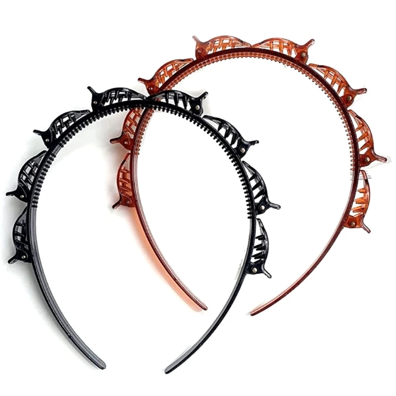 

Double Layer Twist Plait Headband Hair Tools, Double Bangs Hairstyle Hairpin, Multi-layer Hollow Woven Headband, Headban