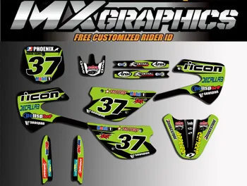 

3M STICKERS Free Customized Motorcycle Graphics FOR KAWASAKI KX85 KX100 1998-2002 2003 2004 2005 2006 2007 2008-2011 2012 2013
