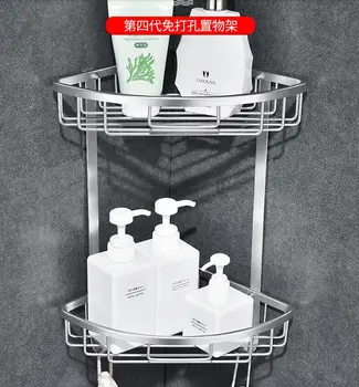 

Bathroom Storage Rack Toilet Toilet Magic Ware Triangle Storage Shower Room Non Perforated Wall Hanging Toilet Rack