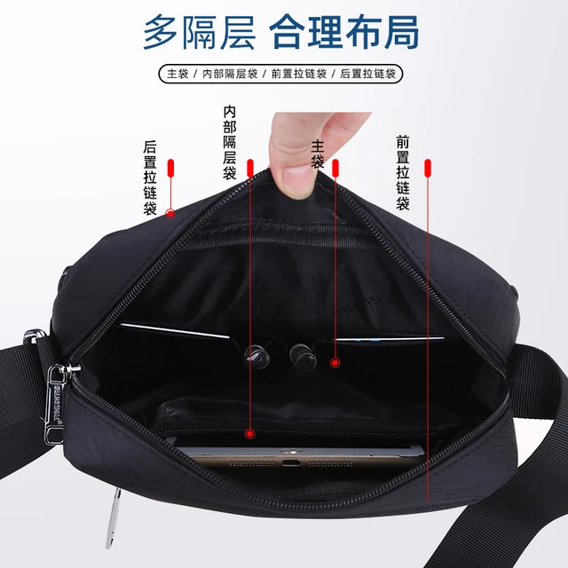 Bolso de hombro de moda para hombre, bolsa cruzada de tela Oxford de tamaño  pequeño Horizontal, bolso de mensajero de ocio, bolsillo con solapa, Bolso  pequeño de verano - AliExpress