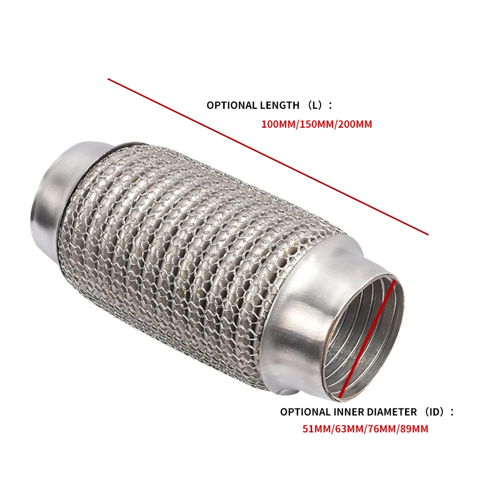 Auspuff Flexrohr Edelstahl Wickelschlauch Typ. WR - Ø 55 x 150 mm