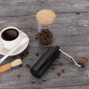 

Manual Coffee Grinder, Double Bearings Stable Grinding, Stainless Steel Core Adjustable, Hand Coffee Grinder