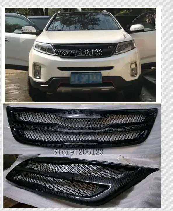 2013 2014 углеродное волокно для KIA Sorento решетка радиатора частная этикетка в сети без