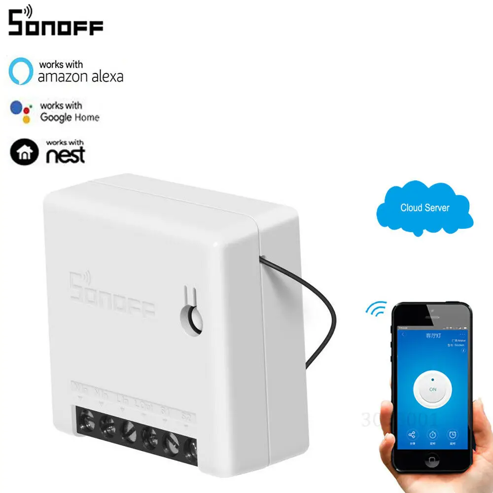 SONOFF мини WiFi переключатель умный таймер 10A 2 Way переключатель Поддержка приложения/LAN/голосовой пульт дистанционного управления DIY умный дом автоматизация