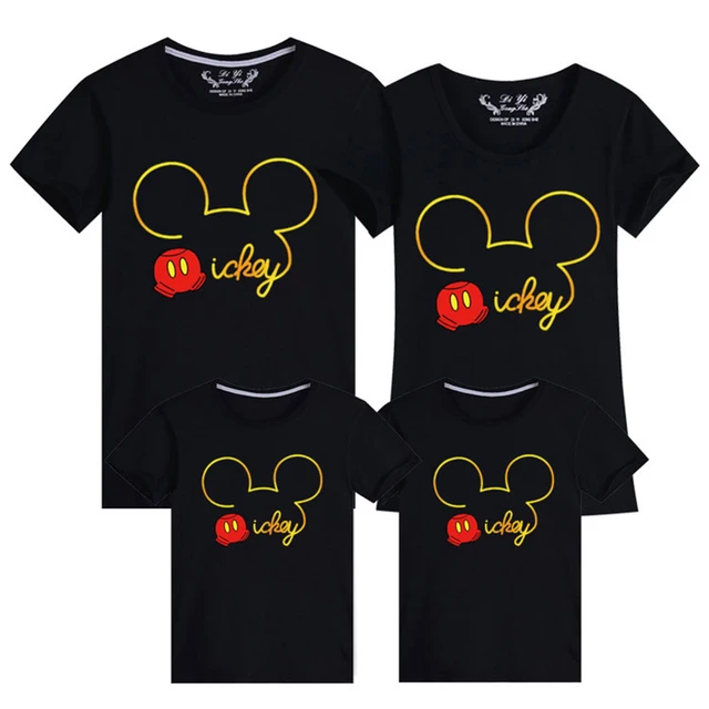 La Iglesia bandera nacional capoc New Disney Family Matching Outfit Mickey Mouse Head Print Tshirt Mother And  Son Clothes Holiday Graphic Tee Tops Dropship _ - AliExpress Mobile