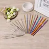 22PCS Newest Colourful Knit Set Aluminium Crochet Hooks Knitting Needles Set 0.6mm-6.5mm Punch Pen Kit ► Photo 3/6