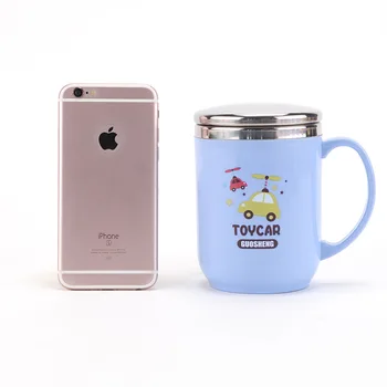 

350ml Cartoon Stainless Steel Children's Cup Anti-scalding Kids Water Milk Mugs Double-deck Drinkware Creative Coffee Thermo Mug