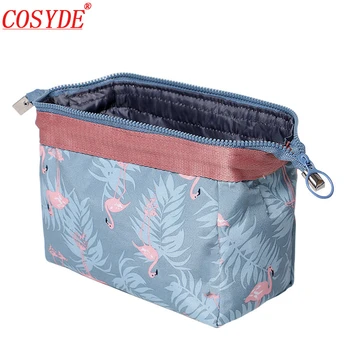 

New Fashion Cosmetic Bag Women Waterproof Flamingo Makeup Bags Travel Organizer Toiletry Kits Portable Beautician Makeup Bags