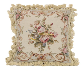 

needlepoint trendy cushions French Antique Throw eat woolen Floral Roses aubusson