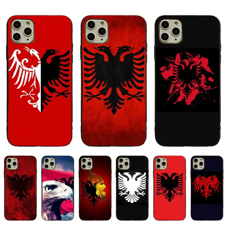 Чехол-накладка для iphone 13 11Pro 12pro MAX 8 7 6 6S Plus X XS 5 5S SE XR с флагом Албании | Мобильные