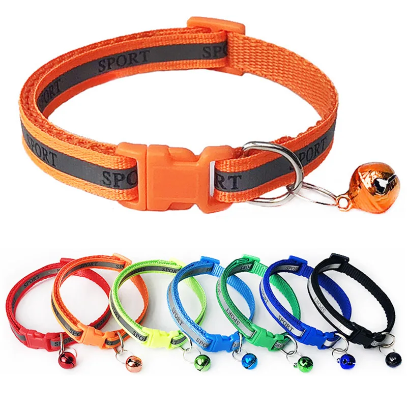 

Pet Collar Reflective Pet Bell Collar Adjustable Size Suitable for Cats and Small Dogs Pet Supplies Basic Collars