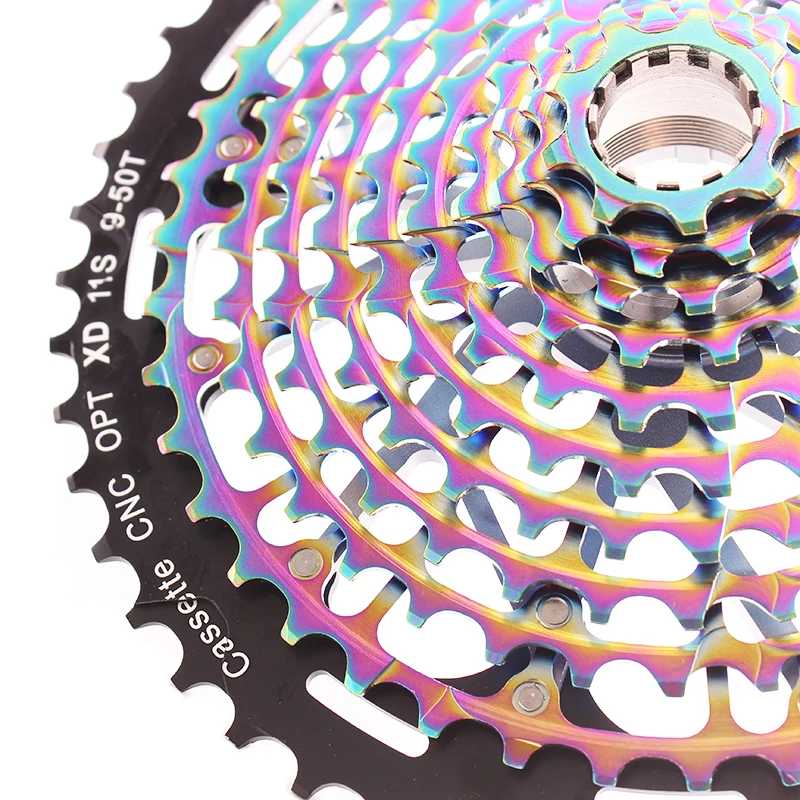 SMLLOW Ultimate MTB 11 Speed 9-50T Cassette ULT XD Cassette Rainbow 372g Steel Durable Ultralight 11s Cassette 9-50 k7 9 to 50