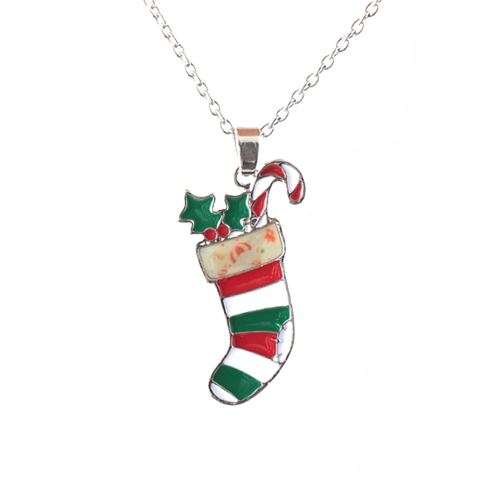 Новая мода Рождественская елка Снеговик Санта-Клаус женское ожерелье с подвеской свитер цепь ювелирные изделия, представительное ожерелье
