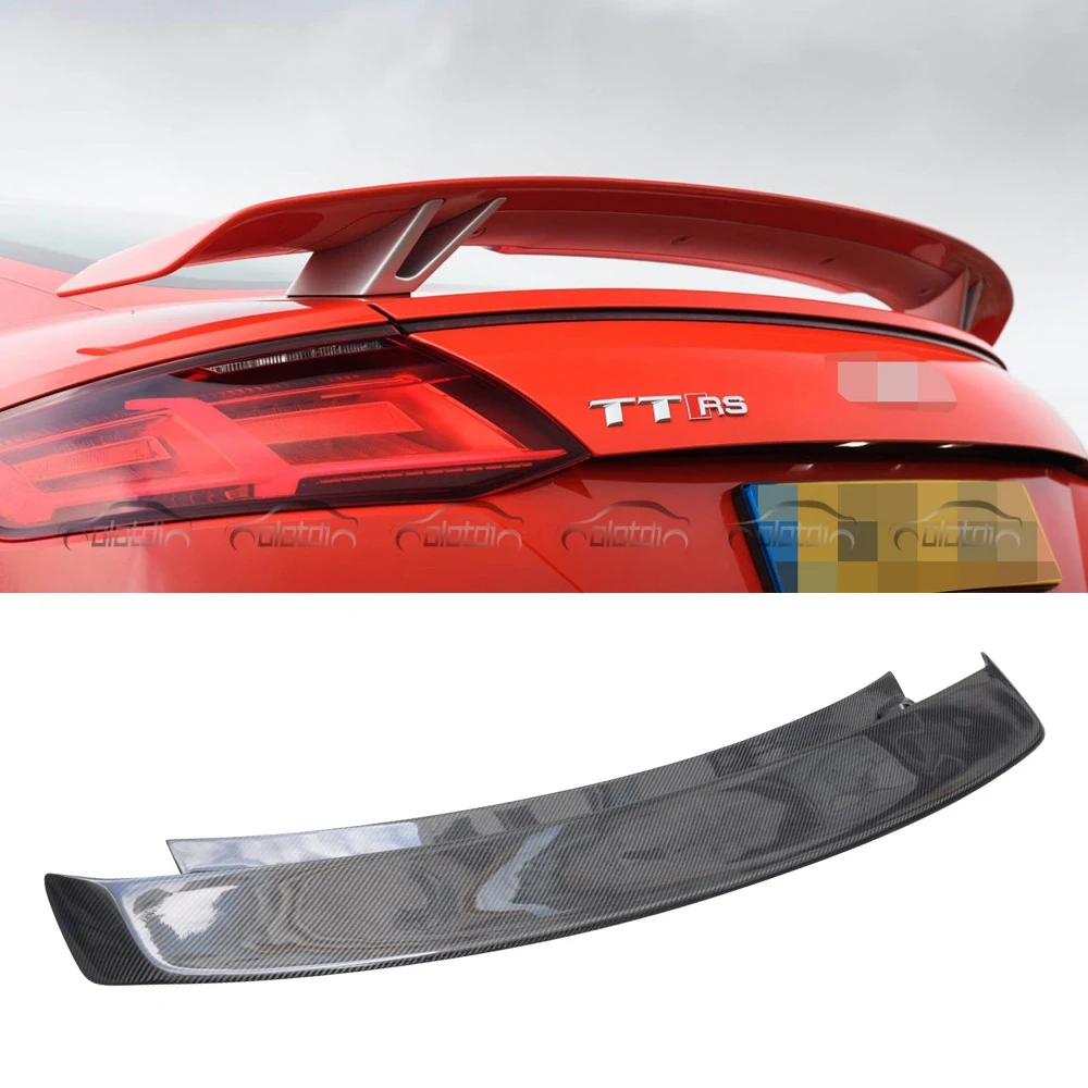 Двухслойный задний спойлер из углеродного волокна для Audi TT TTS MK2 2008-2014 OLOTDI