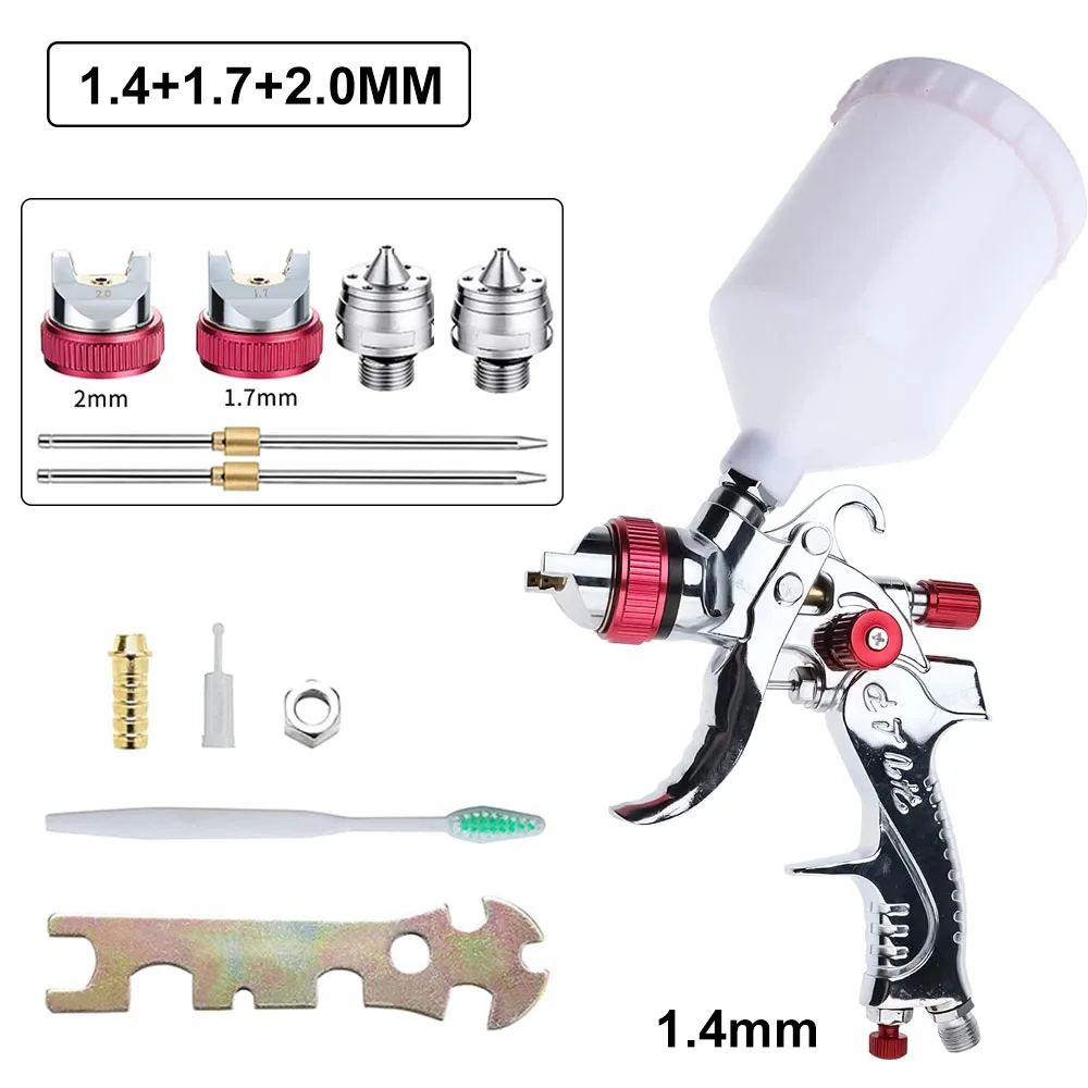 cheap pressure washer HVLP Pneumatic Spray Gun1.4/1.7/2.0/2.5 MM Nozzle Gravity Spray Gun Spray Equipment Atomized Paint Car Painting Tool electric screwdriver set Power Tools