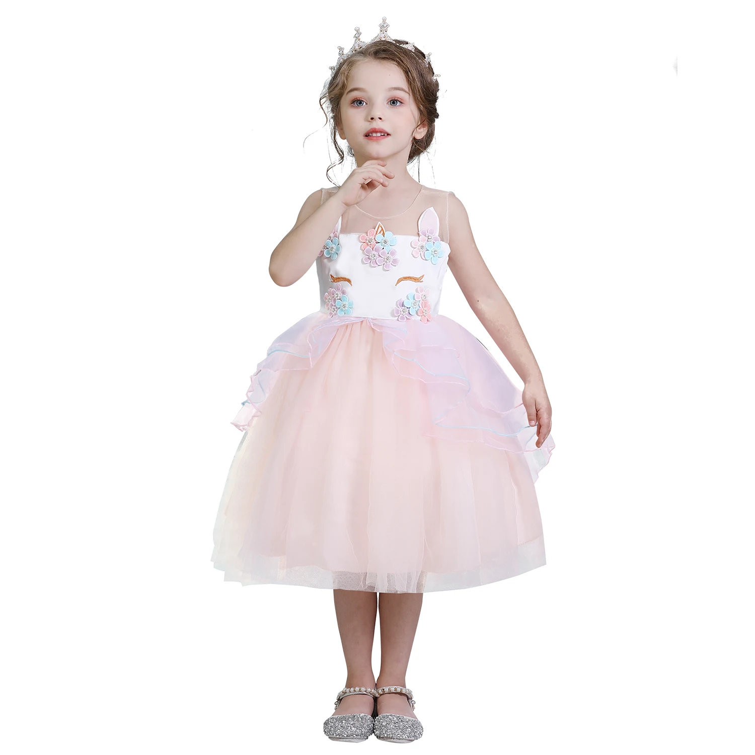 Christmas Girl Dress Bling Stars Kids Dresses For Girls Clothes Wedding Elegant Princess 3 5 8 Year Birthday Party Wear | Детская одежда