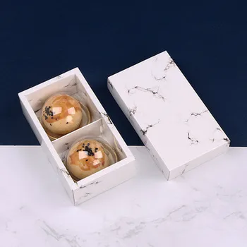 

Creative Marble Paper Bag Cake Packing bag Moon Cake Gift Bags Event Party Supplies Luxury Kraft Paper Gift Box With Handles