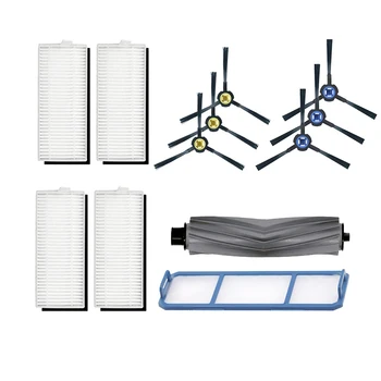 

12Pcs Robot Rubber Brush +Filter for Ilife A7 A9S er Replacement ing Floor Cleaning Vacuum Cleaner Accessories