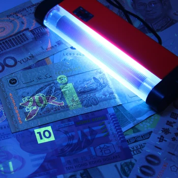 

2 in 1 portable UV lamp fake money detector hand-held LED flashlight counterfeit currency detector counterfeit currency bill
