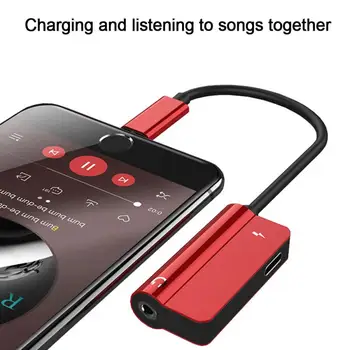 

Type-c Adapter Cable 2 in 1 Earphone Type-C to 3.5mm jack Audio Adapter Earphone Charger Cable Mobile Phone Adapters & Converter