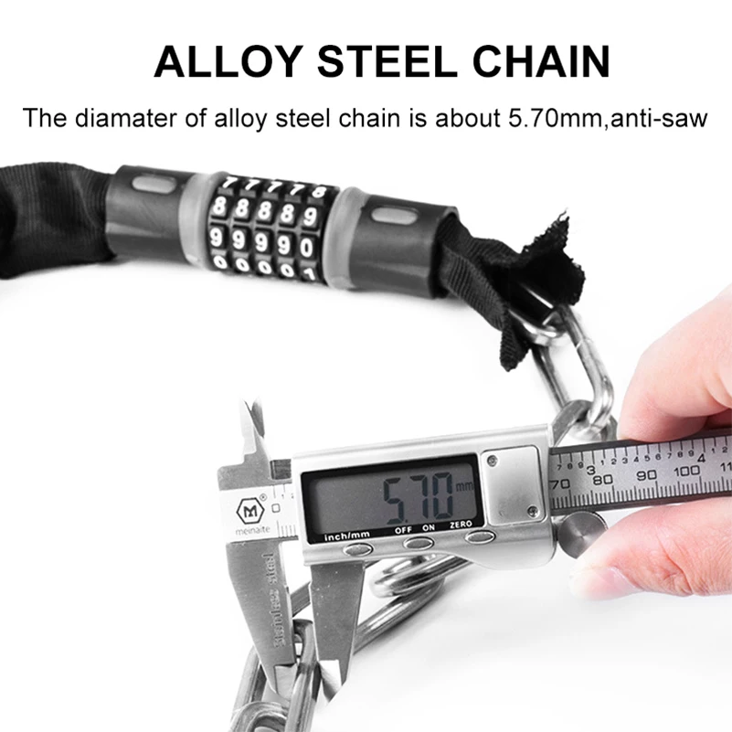 WEST-BIKING-Bicycle-Lock-5-Password-Bike-Digital-Chain-Lock-Security-Outddor-Anti-Theft-Lock-Motorcycle