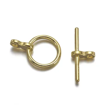 

20sets Gold Color Metal Fastener Toggle Clasp Chain Ends Buckle Connectors For Jewelry Making DIY Bracelet Necklace Accessories
