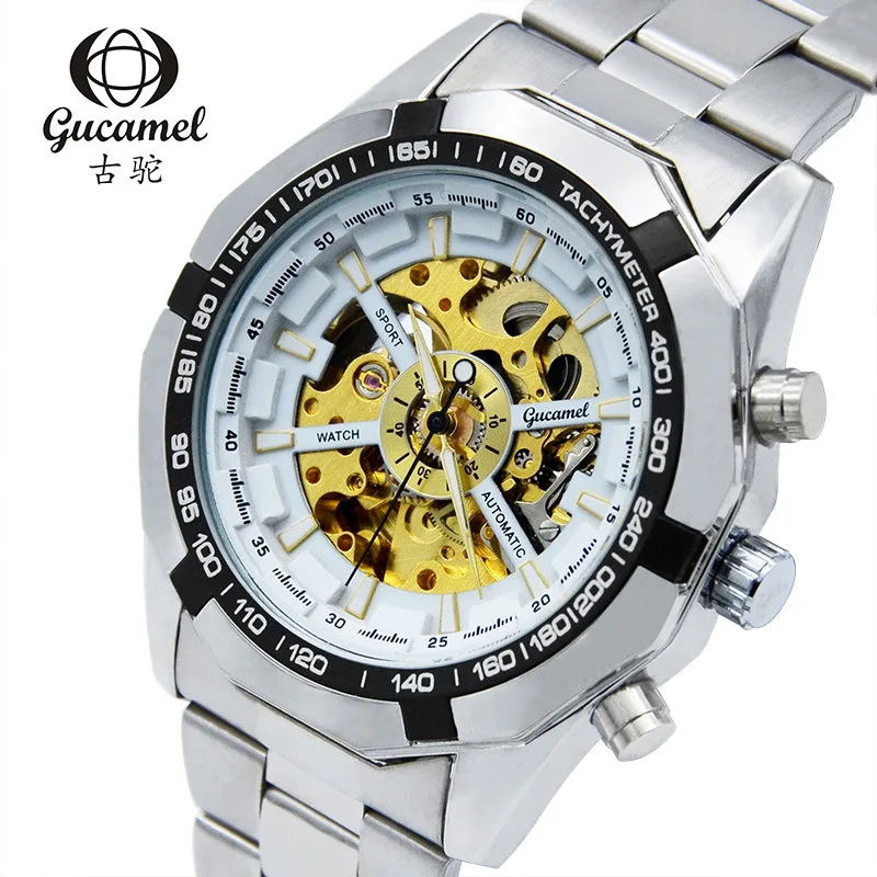 

Men Watches GUCAMEL Fashion Brand Luminous Clock Men Automatic Mechanical Watch Military Relogio Male Clock Relojes Hombre G043