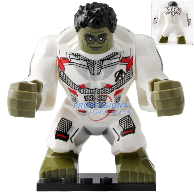 

20pcs Big Size the Elementals Crocodile Hulk Iron Man Spider Man Super Hero Models Children Building Blocks Toys XH1255-XH1258