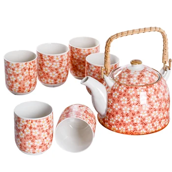 

A complete set of ceramic suit of tea game family tea a ceramic suit of hot water kettle