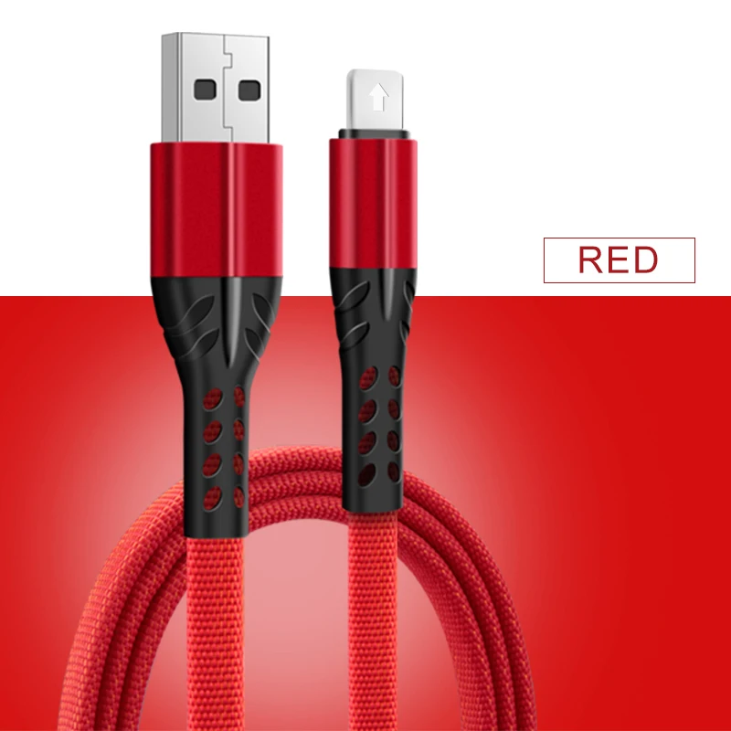 Red 1 м USB кабель для IPad Mini 1 2 3 4 Быстрая зарядка мобильного телефона зарядное устройство кабель для iPhone 11 Pro Max X XR XS дата передачи - Цвет: Red