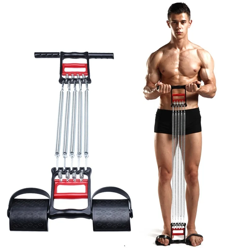 

Multifunctional stainless steel spring grip puller muscle training resistance belt home fitness weight loss equipment