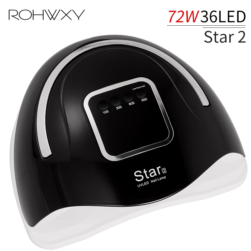 ROHWXY 72 Вт Сушилка для ногтей УФ лампа светодиодный светильник отверждения всех