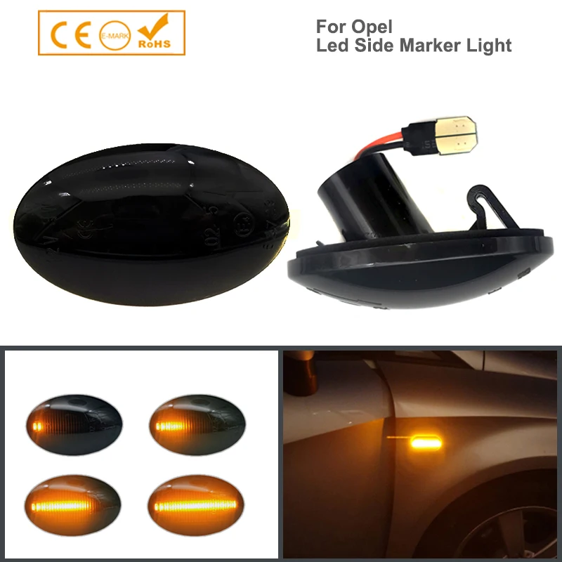 

2X For Opel Tirgra A Sintra Astra F Combo C Meriva A Corsa B C Dynamic LED Side Marker lamp Turn signal Repeater light