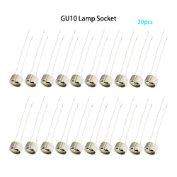 20pcs /Lot GU10 Lamp Socket Holder Base Adapter Wire Connector Ceramic Socket  For GU10 LED Bulb And Halogen Light Accessory