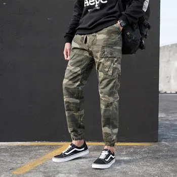 

Joggers Multi-pocket Solid Color Camo Printed Camouflage Printing Causal Cargo Long Safari Jogger Pants Trousers for Men Boys