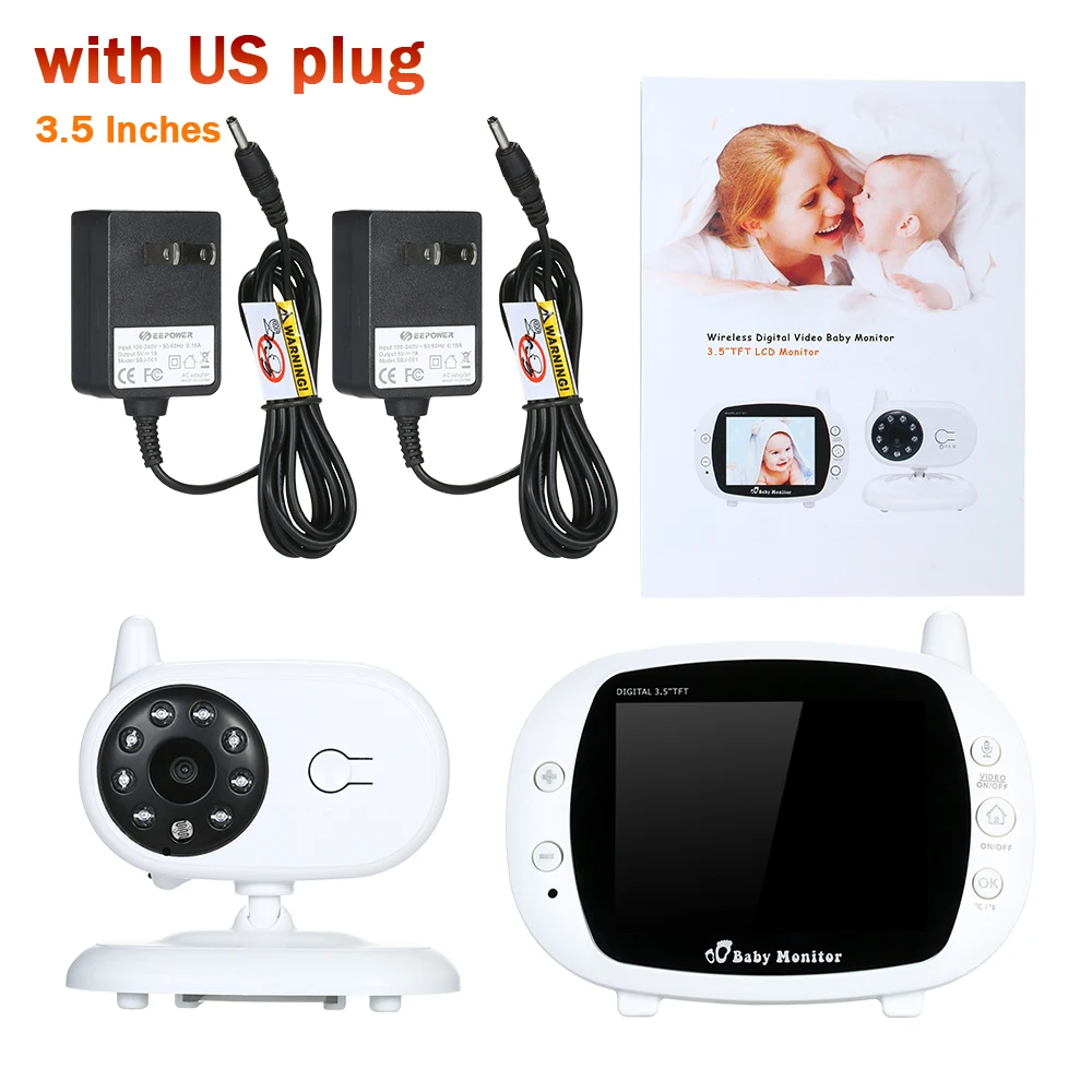 850 US plug 3,5 в ЖК дисплей беспроводной видео Детские видеоняни с камера цифровой инфракрасный температура мониторинга Баба eletronica com радионяня видеоняня видионяня радио няня - Цвет: 850 US plug